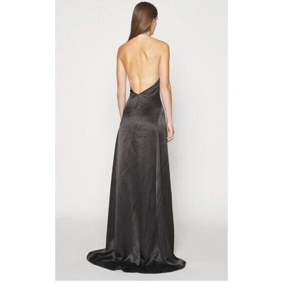 STAUD Sz XS Black Francoise Halter Neck Chain Necklace Gown Maxi Dress NWT - Picture 10 of 12